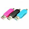 Hot sale 2in1 Micro USB 2.0 OTG Adapter SD TF Smart USB Card Reader for Mobile Phone