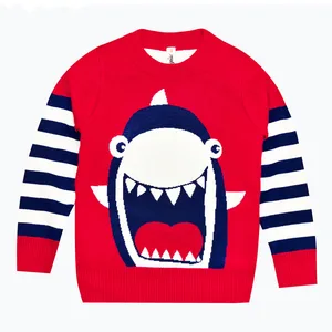 quality children clothing knit cute shark pattern cotton baby