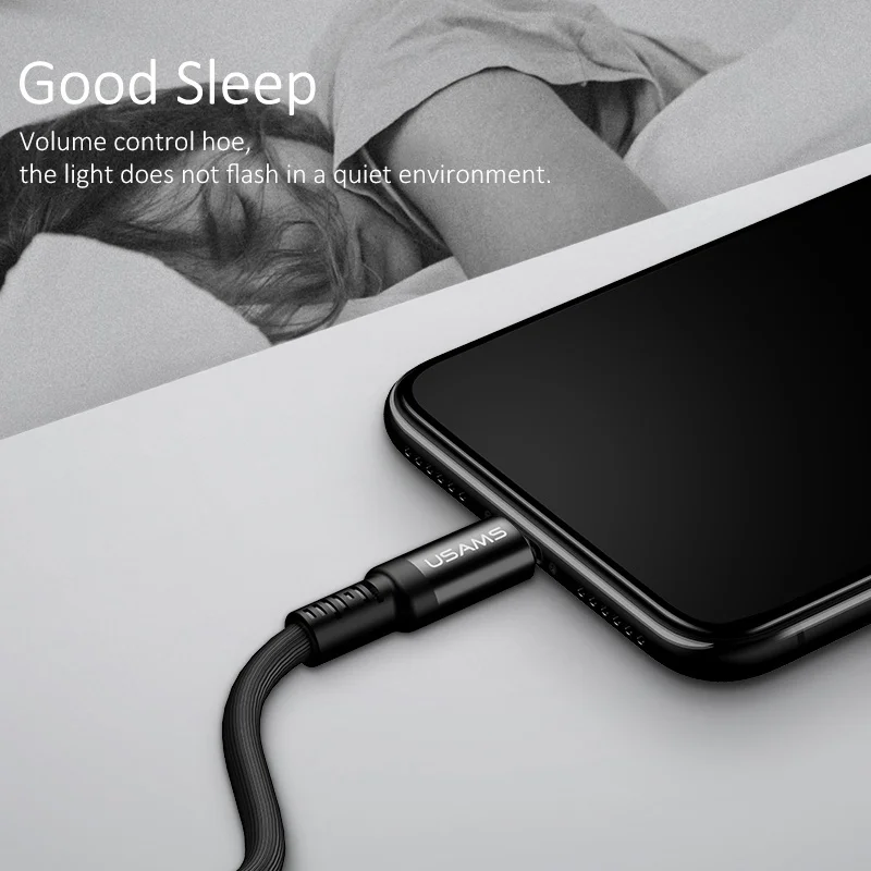 Volume Control Dance LED Light Flash Cable Data Sync 2A Fast Charging USB Cable - ANKUX.COM