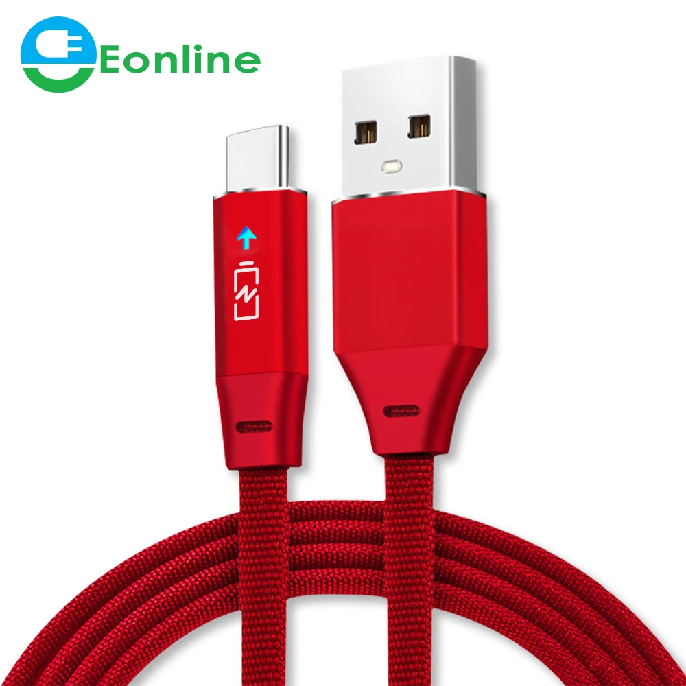 Breathing Light Nylon USB Type C 2.4A Fast Charging C Cable Type-c Data Cord Phone Charger Cable For Mac Samsung for Huawei, Black;red;blue;gray
Breathing Light Nylon USB Type C 2.4A Fast Charging C Cable Type-c Data Cord Phone Charger Cable For Mac Samsung for Huawei, Black;red;blue;gray