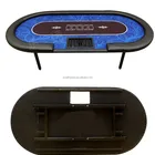 84 Inch Poker Table with Foldable Metal Leg