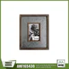 Galvanized Plate With Frame, Standing Wooden Photo Frame 4x6