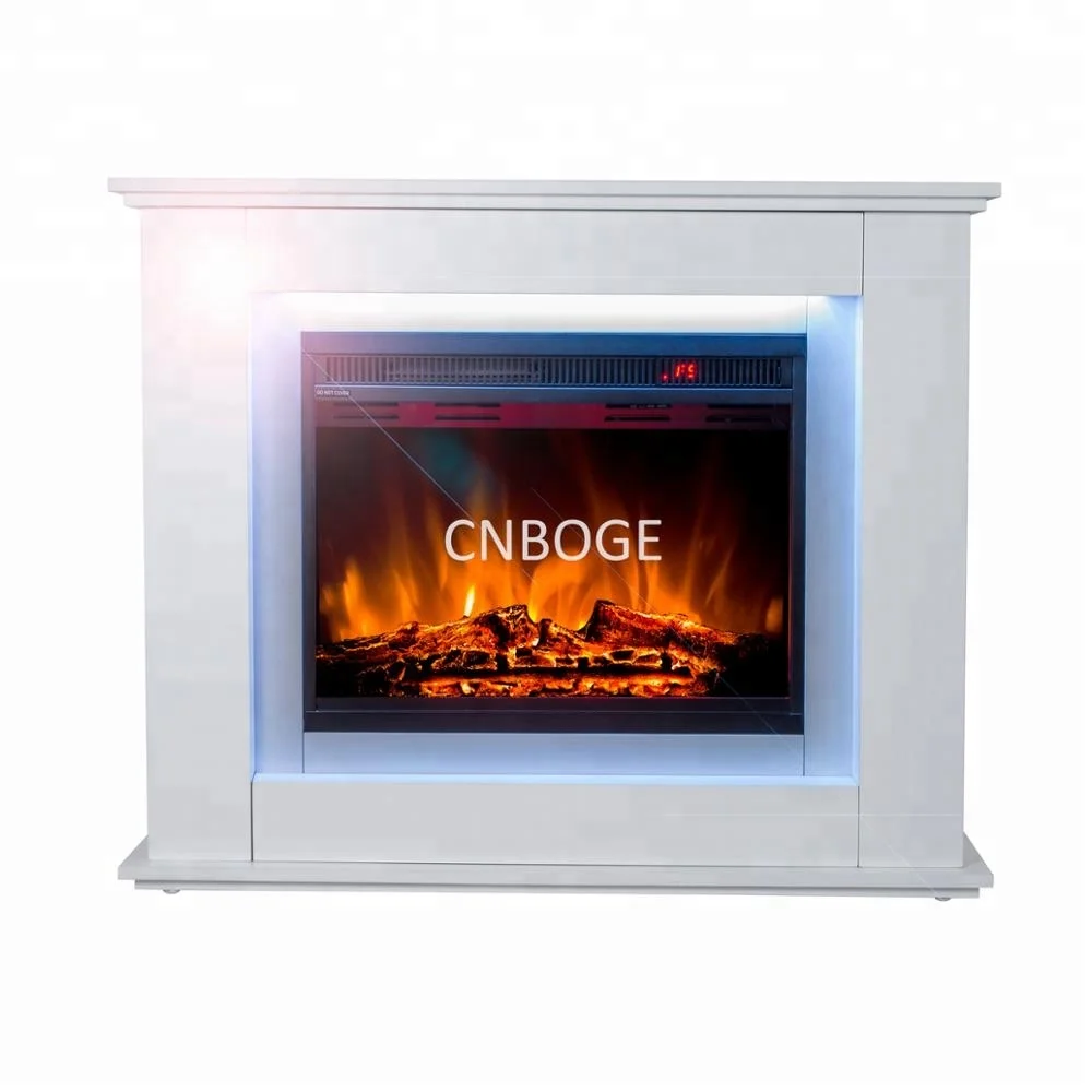 Electric Fireplace Insert And Mantel With 12 Color Automatic