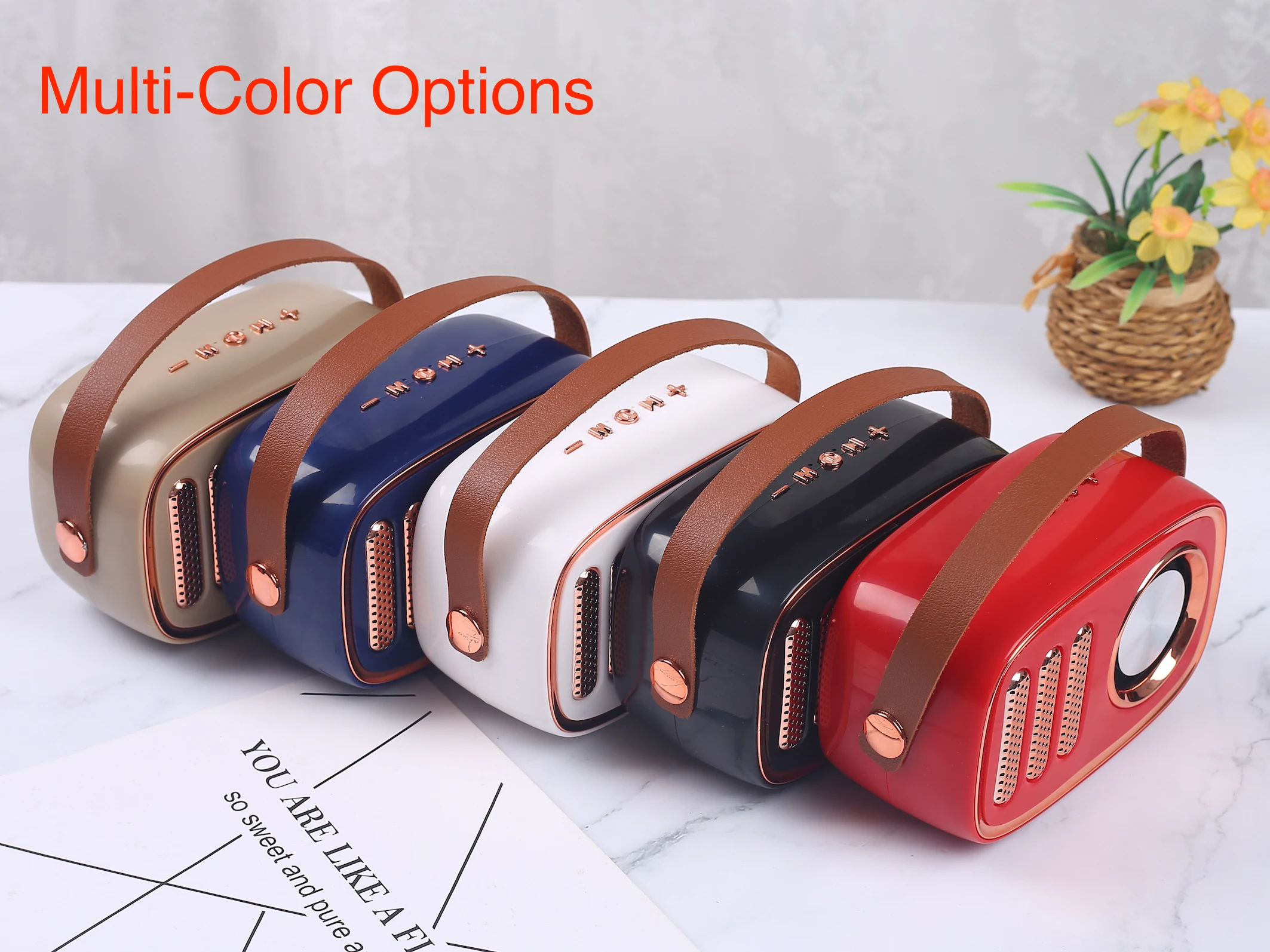 FM Radio Style Active Wireless Charge Mini Speakers for Mobile Phone Home Theatre with 1200MA Bluetooths Speaker Power Bank - ANKUX.COM