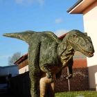 New green realistic raptor costume ,school kids play suit