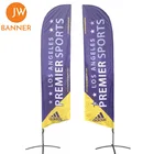Outdoor Advertising Double Side Printed Feather Teardrop Flags and Banners with fiberglass pole