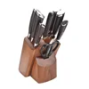 9 Piece New Handle Stainless Steel 7Cr17MOV Kitchen Forged Knife Set With Wooden Block