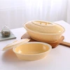 /product-detail/unique-oval-shape-embossed-yellow-kitchenware-porcelain-cookware-60766179053.html