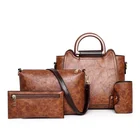 2019 New Design Multi-function Woman Bag 4 Piece Bulk Ladies PU Leather Handbag Set