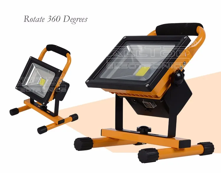 Waterproof outdoor ip65 portable rechargeable 20w solar led flood light