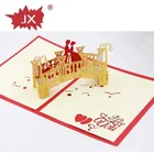 Factory made cheap gold wedding invitation card