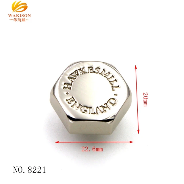 Nickel Free Screw Stud Rivet With Logo for Clutch Bag Decorative Accessories