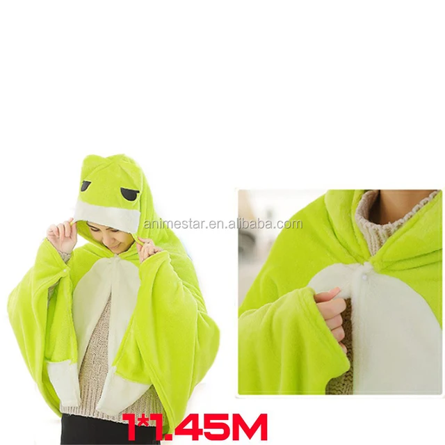 cosplay cloak blankets green hoodie shawl winter warm cloaks