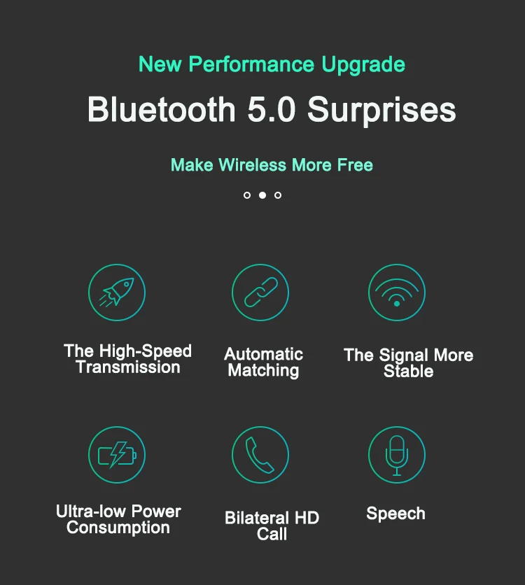 2019 Wireless Earbuds Rose Gold TWS True Wireless Two - ear Stereo Music Blue tooth 5.0 Earphone Headphone - ANKUX.COM