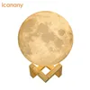 Creative Custom Luna Floating Moon Miniature Led Night Light 3D Moon Lamp For Kids