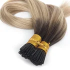 2019 New Arrival Raw Cuticle Double Drawn I Tip Human Hair Extension