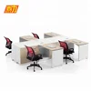 Chinese modern commercial office furniture 4 persons office desk