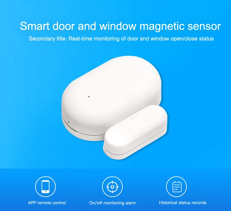 ZigBee home security door and window magnetic sensor alarm for smart home security - ANKUX.COM