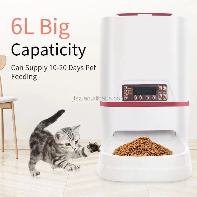 6l Automatic Cat Feeder Amazon Hot Selling Auto Cat Feeder Factory