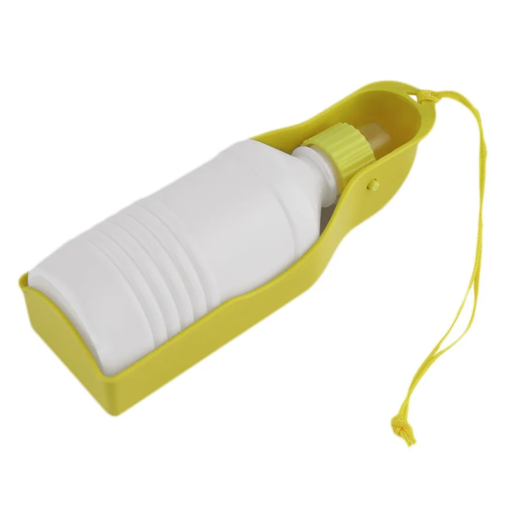 Potable Pet Dog Cat Water Feeding Drink Bottle Dispenser Travel Bowl