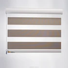 Manual Blackout Window Rainbow Shades Zebra Roller Blinds With Round Box