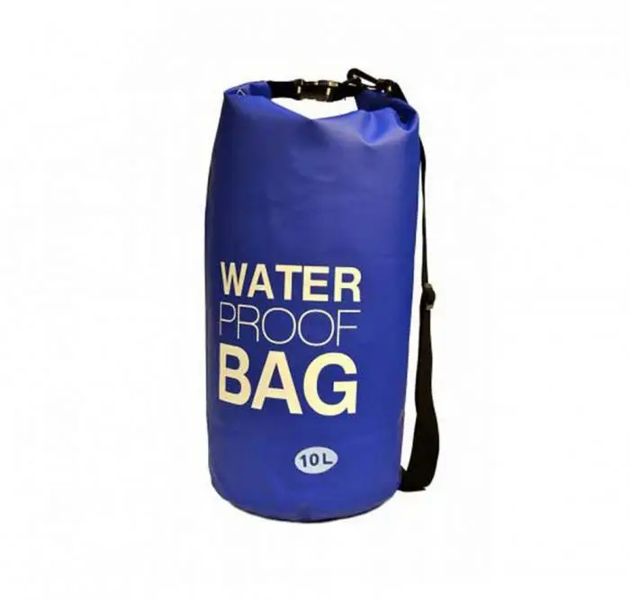 10L 500D PVC Tarpaulin Waterproof Dry Bag with Shoulder Strap Dry Sack for Kayaking