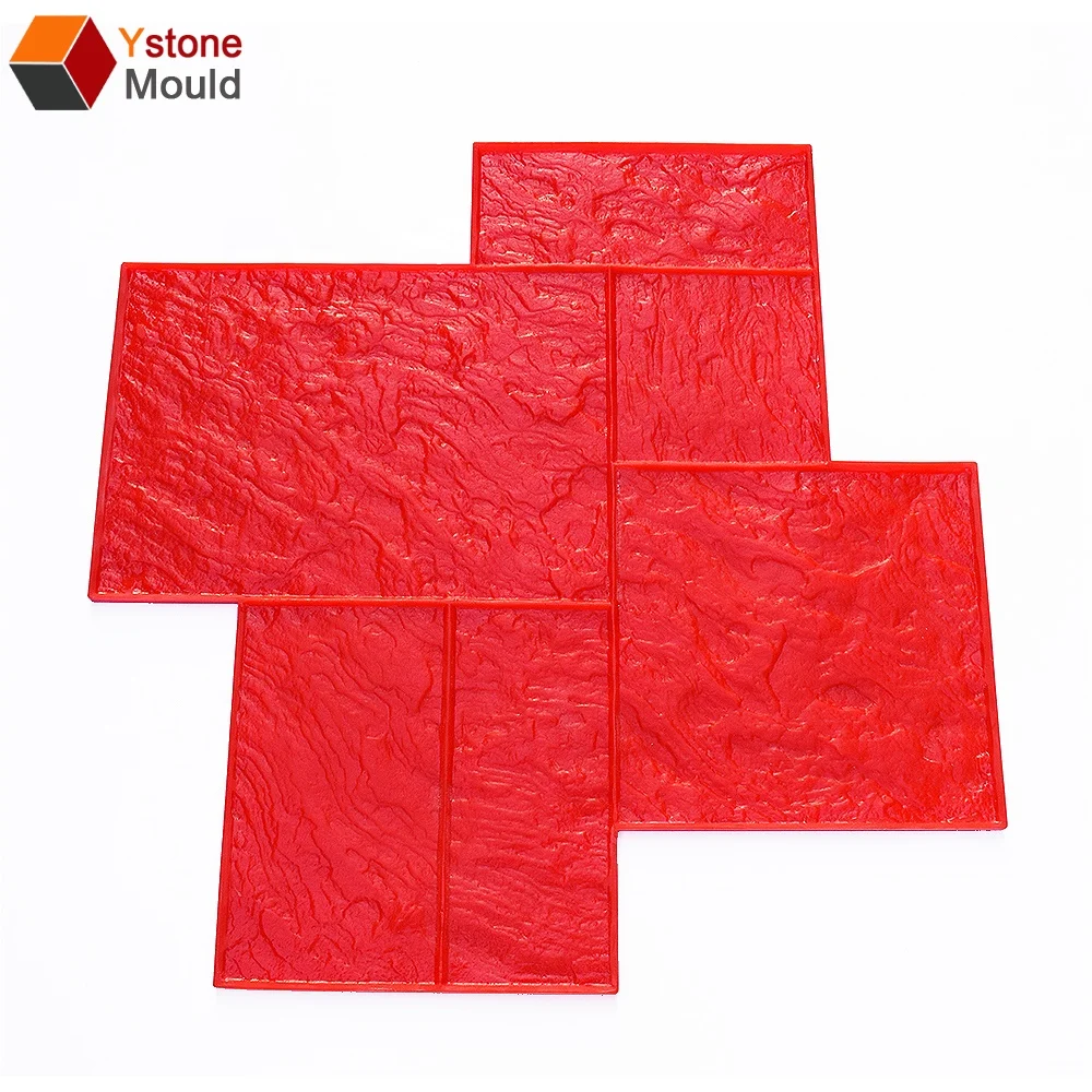 Stone Decorative Concrete Cement Imprint Texture Stamp Mat Silicone Stamping