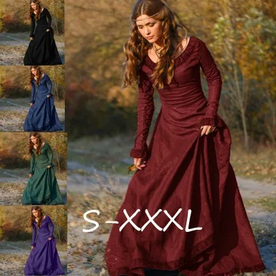 Women Medieval Clothing Princess Cosplay Dress Vintage Style Gothic Dress size s-3xl
Women Medieval Clothing Princess Cosplay Dress Vintage Style Gothic Dress size s-3xl
