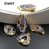 WT-P1160 wholesale new arrival fashion girl special design pendant Natural grode agate random pendant for woman necklace making
