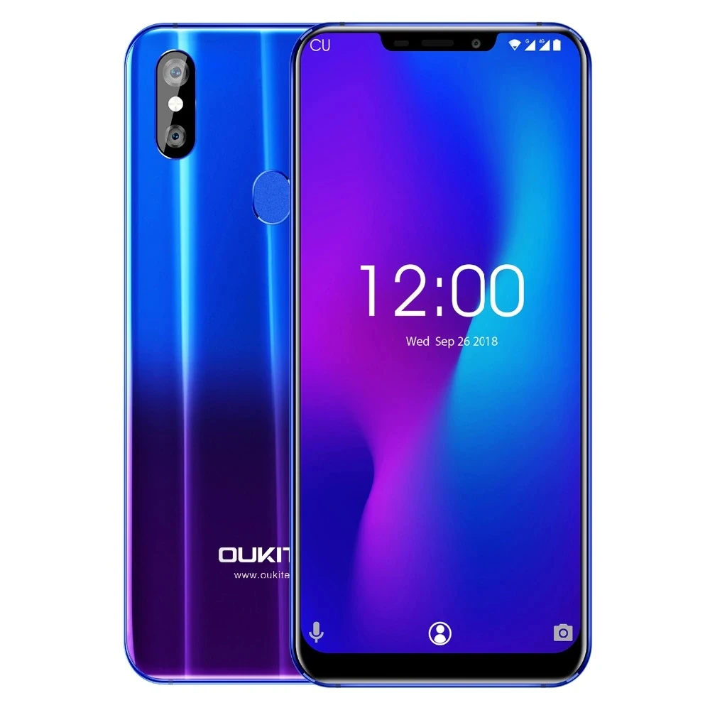 

Wireless charge smartphone OUKITEL U23 6.18 inch Notch Display Helio P23 Octa Core 6GB+64GB Face ID Android 8.1 Gradient purple