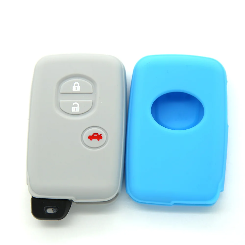 Good quality silicone rubber car key covers silicone car Key shell smart key cover for toyota camry