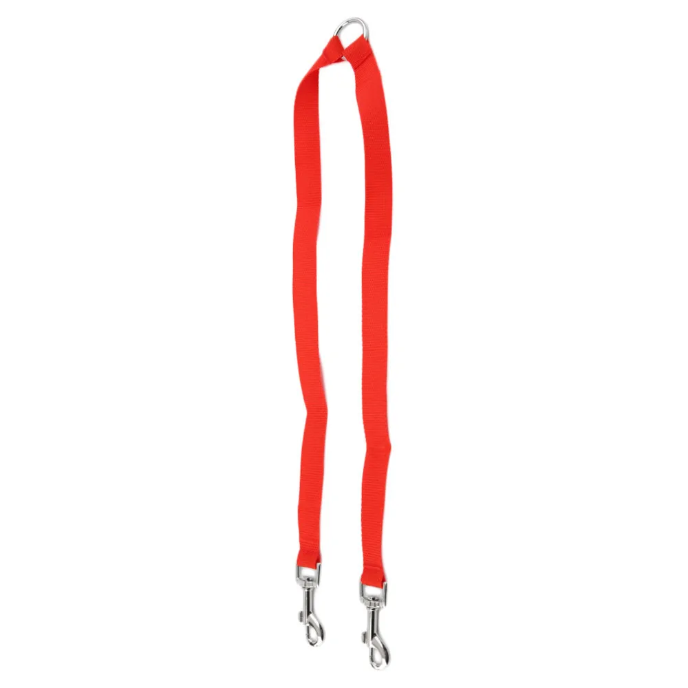 2.5*50 CM Double head Multiple Dual Coupler 2 Way Nylon Dog Pig Pet Walking Leash Lead Collar durable Nylon Dog Lead 2 Colors