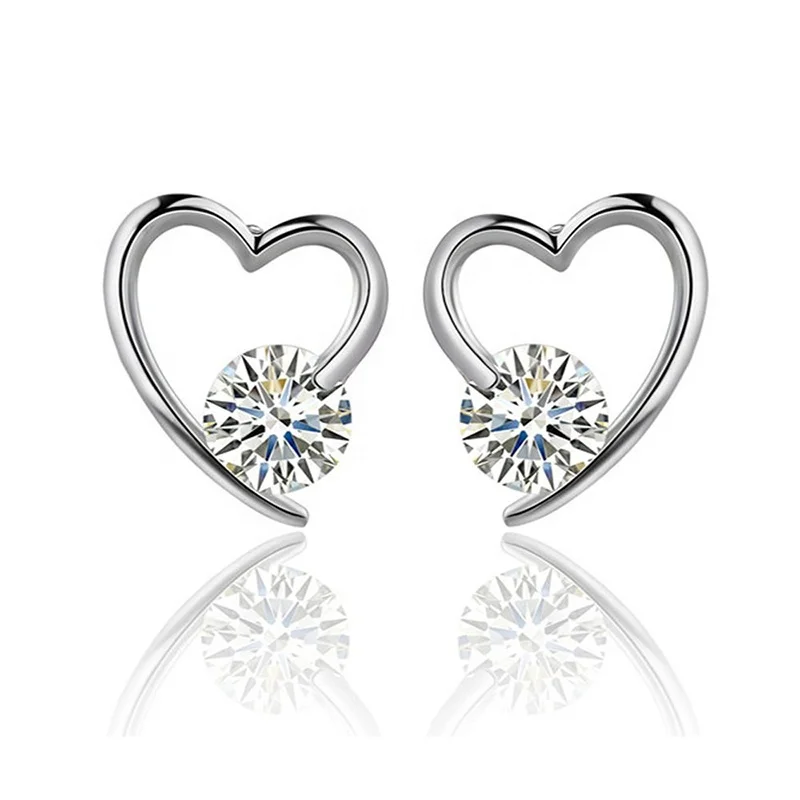 EZ09 Fashion Jewelry Silver Plated Hollow Heart Cubic Zirconia Stud Earring Crystal Hollow Heart Diamonds CZ Stud Earrings
EZ09 Fashion Jewelry Silver Plated Hollow Heart Cubic Zirconia Stud Earring Crystal Hollow Heart Diamonds CZ Stud Earrings