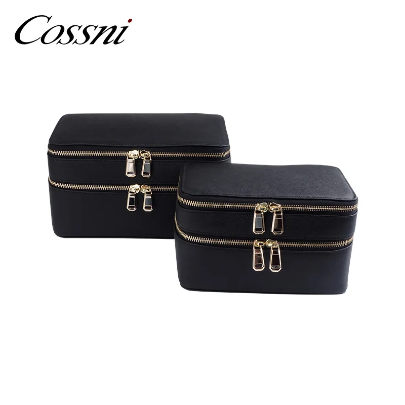 Genuine Leather Double Layer Dual Zipper Toiletry Travel Cosmetic Bag Makeup Bag Case, Dark/red/blue/yellow
Genuine Leather Double Layer Dual Zipper Toiletry Travel Cosmetic Bag Makeup Bag Case, Dark/red/blue/yellow