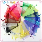 large cheap custom printed organza gift bags/organza pouch