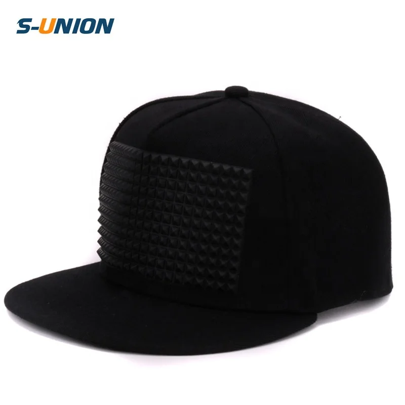 

S-UNION cool 3D mens snapback cap gorras raised soft silicon square pyramid flat brim baseball hip hop hat for boys and girls
