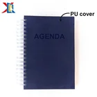 2019 Custom Spiral Bound PU Hard Cover Planner Notebook with Metal Corner
