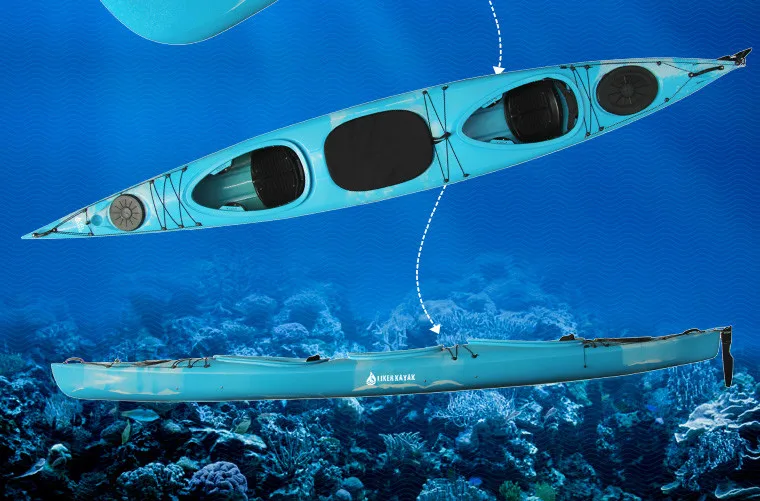 热设计家庭海 kajak 塑料 3 人海洋皮划艇