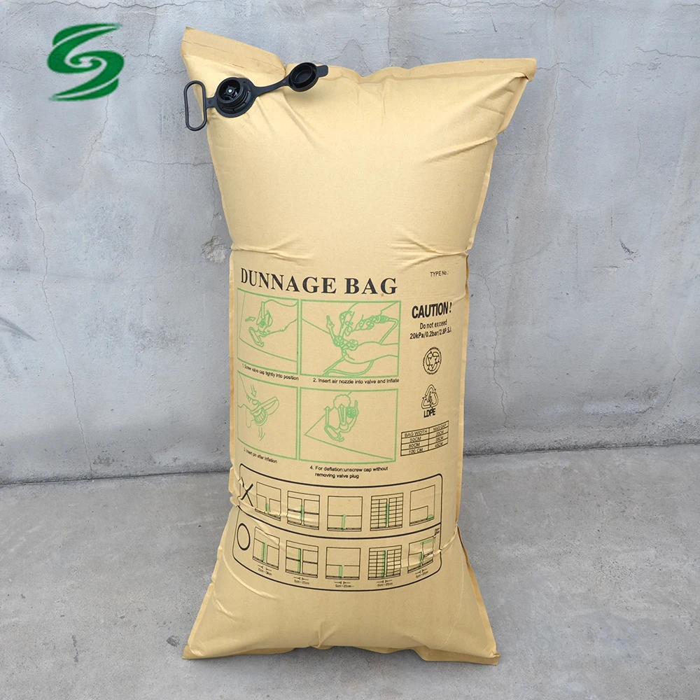 container brown kraft paper dunnage airbags for loading