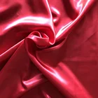 100% polyester shiny elastic stretch satin fabric
