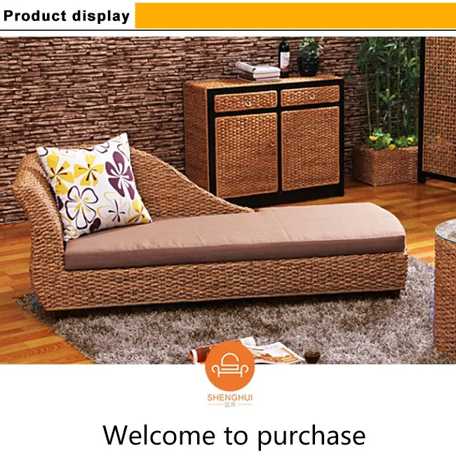 Single Seat Recreation Sunbathing Patio Daybed Wicker Rattan Outdoor