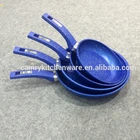 20/24/28cm frypan set with marble coating and tpr handle