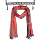 Two-side Reversible Viscose Orange Colour Winter Shawl Scarf