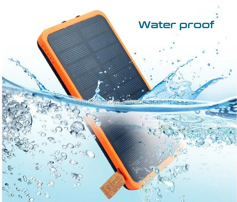 Waterproof shockproof external battery 10000mAh foldable solar power bank camping power bank - ANKUX.COM