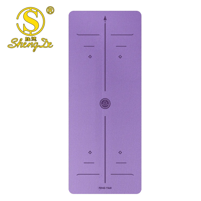 183x66cmx6mm non-slip double layer TPE yoga mat with Precise position line for yoga, Customized
183x66cmx6mm non-slip double layer TPE yoga mat with Precise position line for yoga, Customized