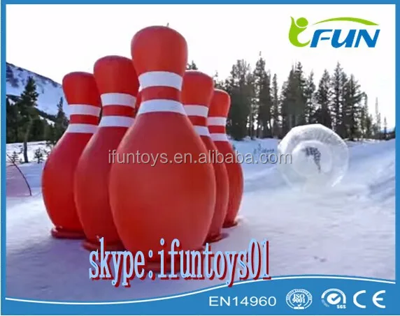inflatable human bowling balls game