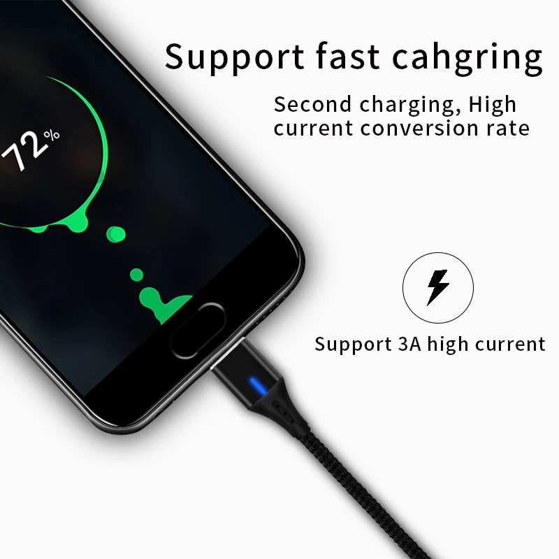 wholesale phone accessories 3 in 1 magnetic data cable 3A fast charging for Android/ios/type c phone usb cable charging - ANKUX.COM