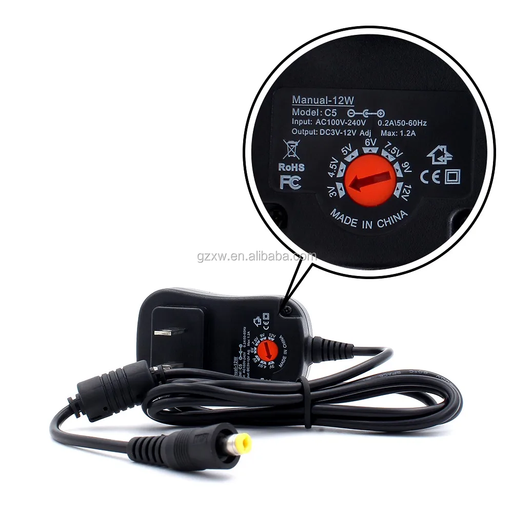 Reemplazo de 1000MA DC ajustable adaptador de corriente Universal - ANKUX.COM