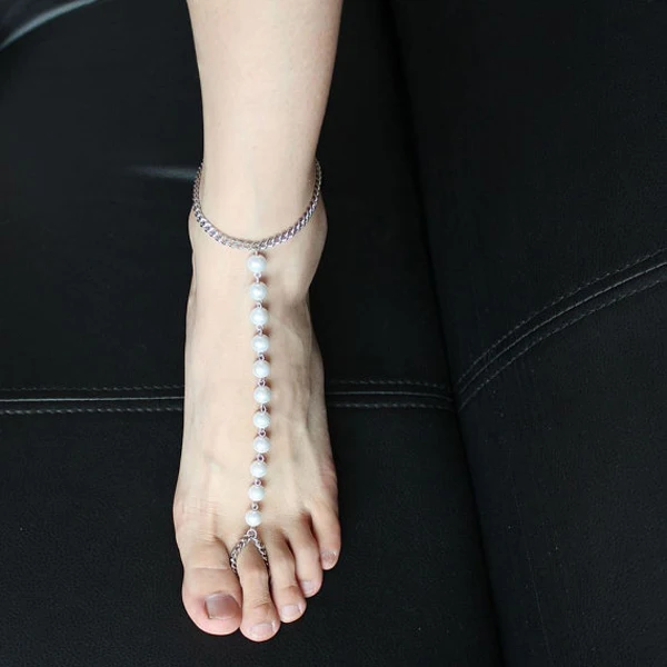 Europe and America Hot Selling alloy foot jewelry anklet pearl beaded silver or gold plated foot chain, Gold, silver
Europe and America Hot Selling alloy foot jewelry anklet pearl beaded silver or gold plated foot chain, Gold, silver