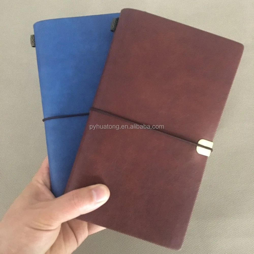 custom sheets waterproof a5 pu leather notebook with elastic